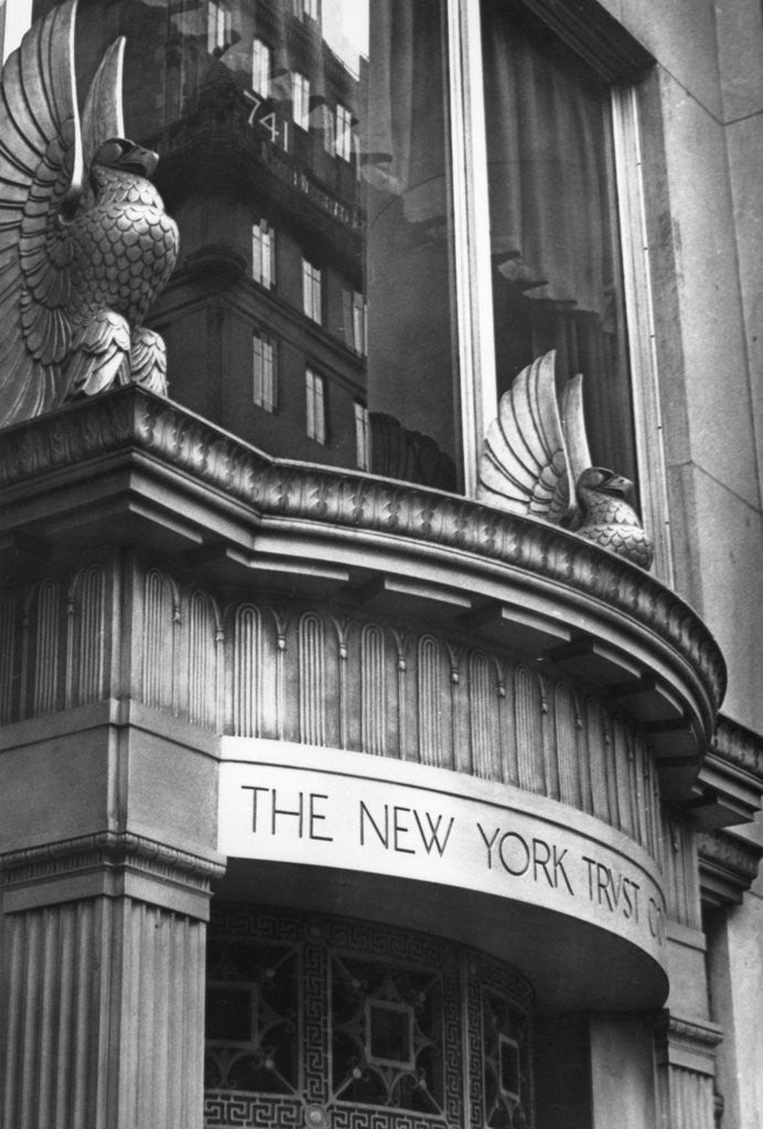 Detail of Facade of New York Trust Co by Anonymous