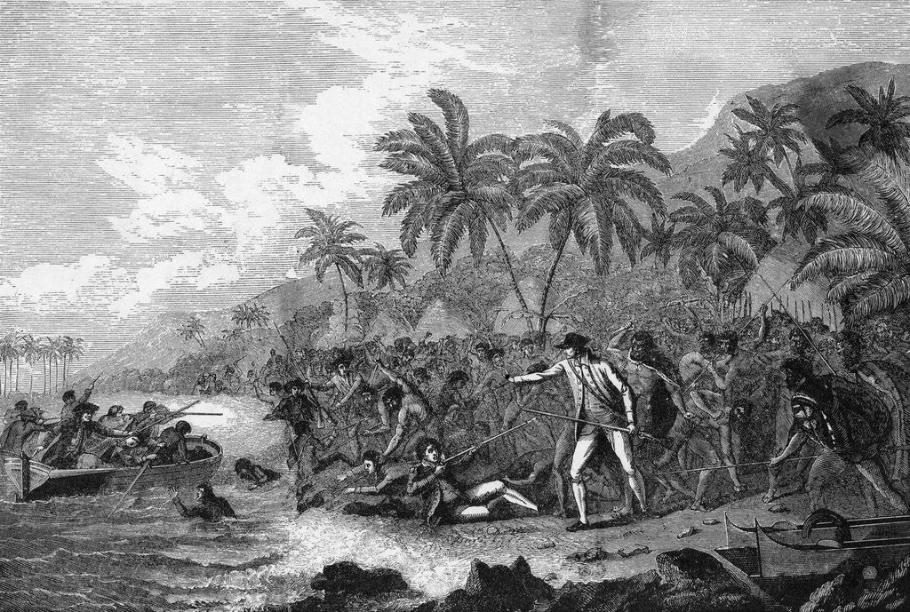 Detail of Illustration of the Death of Captain James Cook by Anonymous