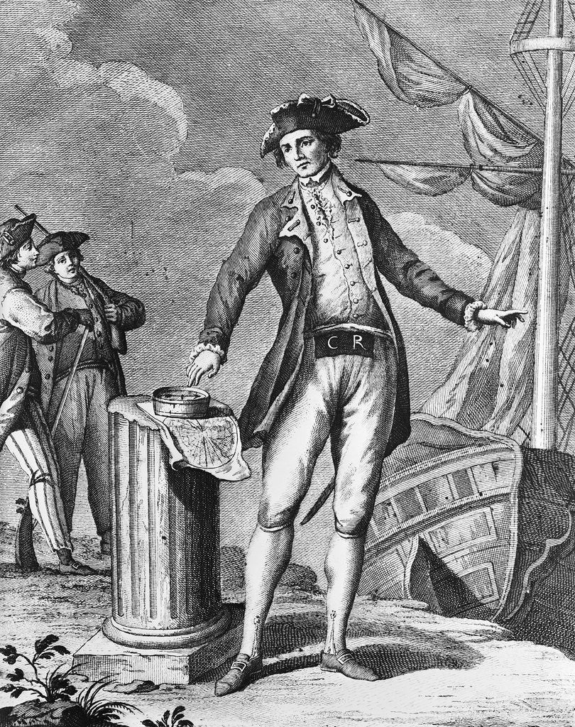 Detail of Engraving Of Captain James Cook by Corbis
