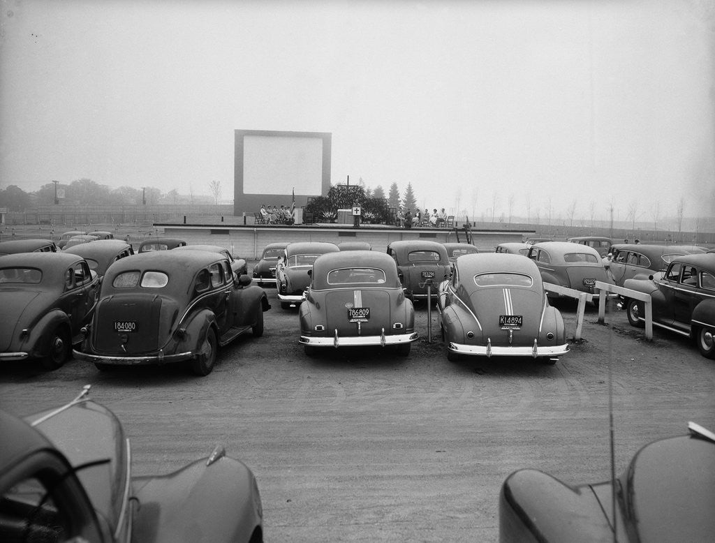 Detail of Automobiles At Outdoor Church Services by Anonymous