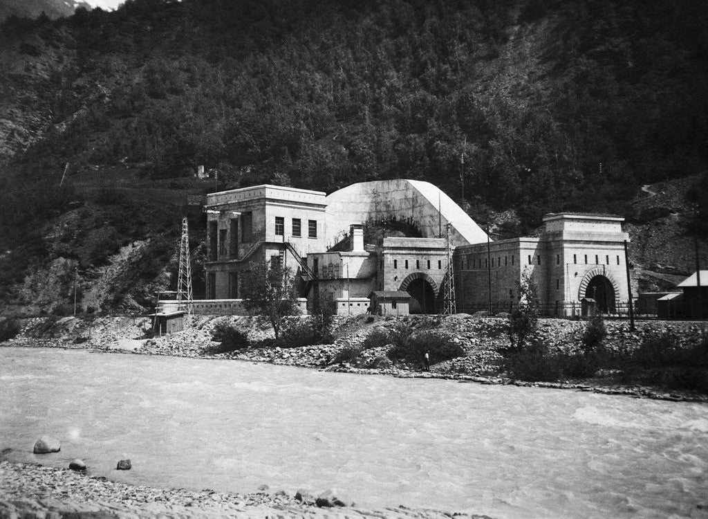 Detail of Entrance To The Simplon Tunnel In Brieg by Anonymous