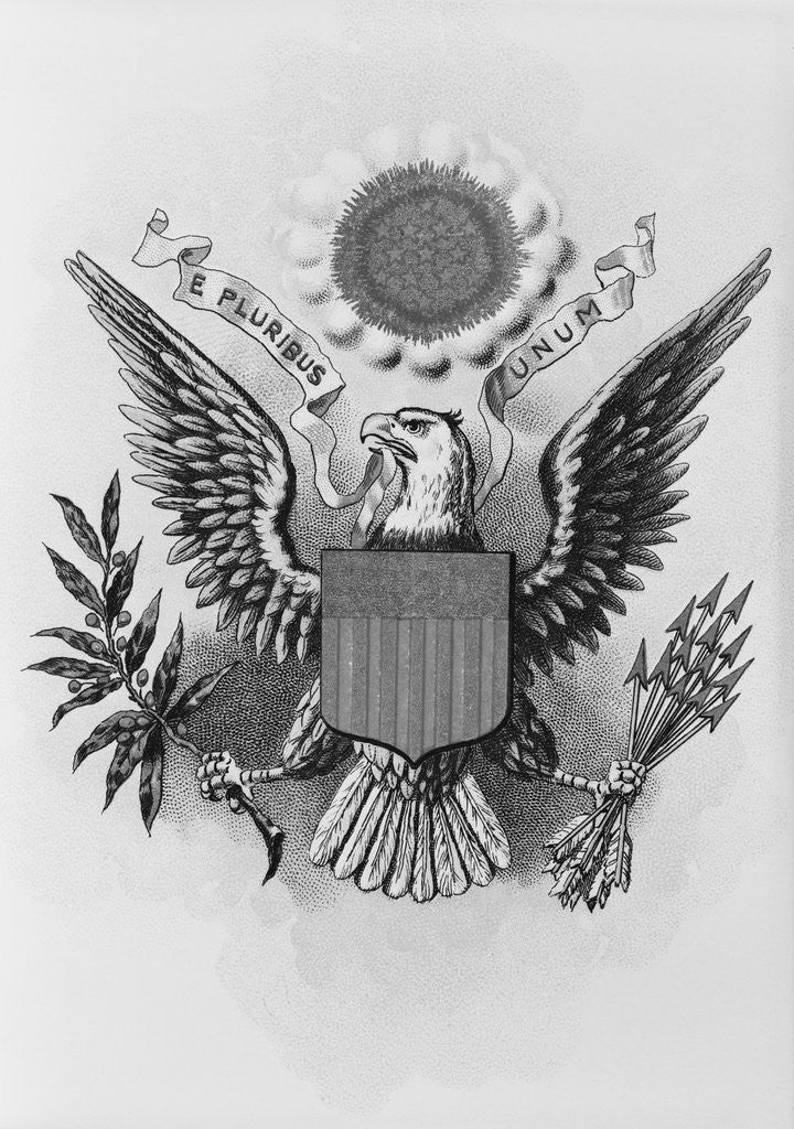 Detail of Engraving of the Seal of the United States by Anonymous