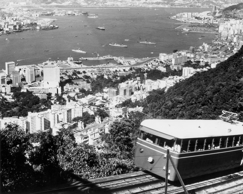 Detail of Peak Train With Hong Kong In Foreground by Anonymous