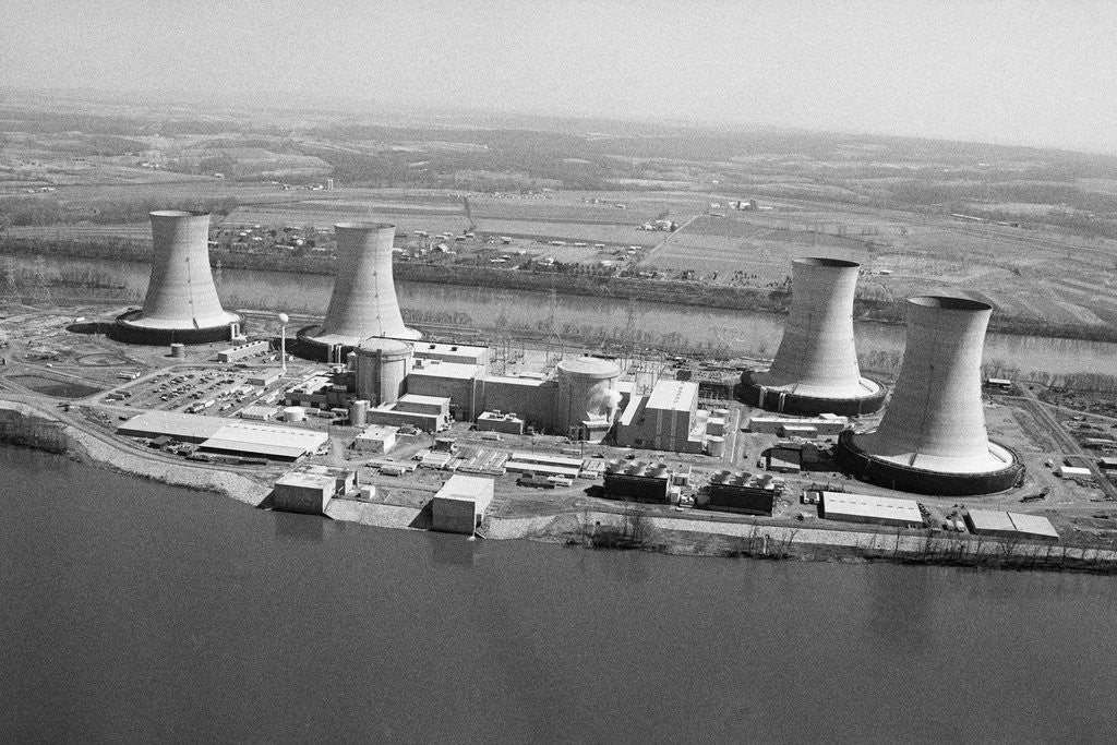 Detail of Aerial View Of Three Mile Island Power P by Anonymous