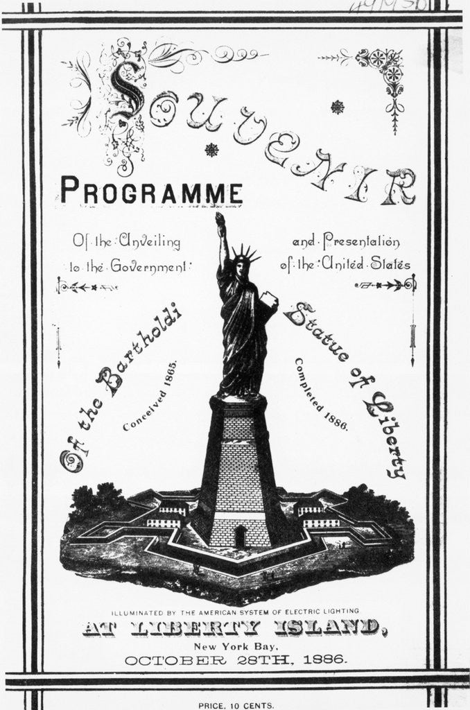 Detail of Program Souvenir For Statue Of Liberty by Anonymous