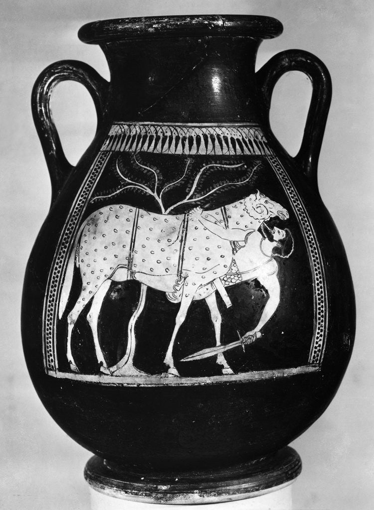 Detail of Pot Showing Odysseus Under The Ram by Anonymous