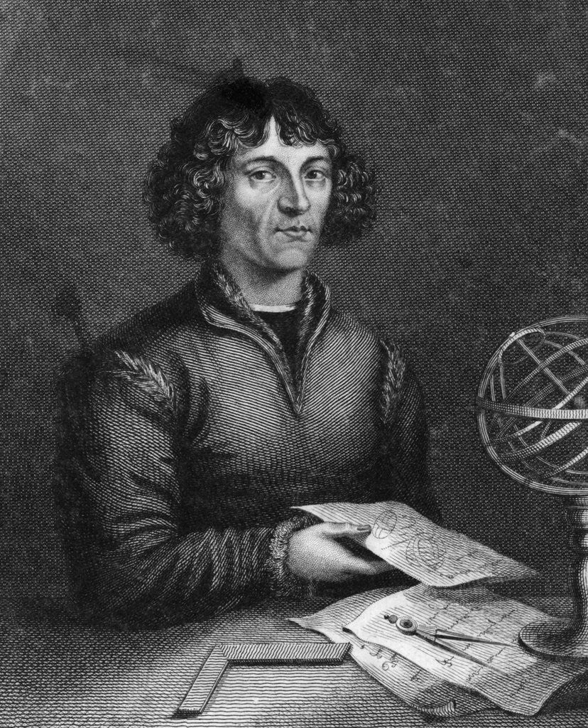 Detail of Engraving Of Copernicus Working by Anonymous
