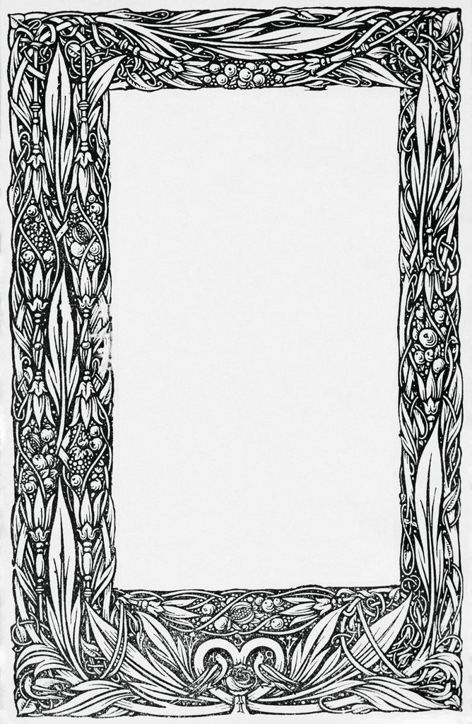 Detail of Image of Frame with Floral Motif by Anonymous