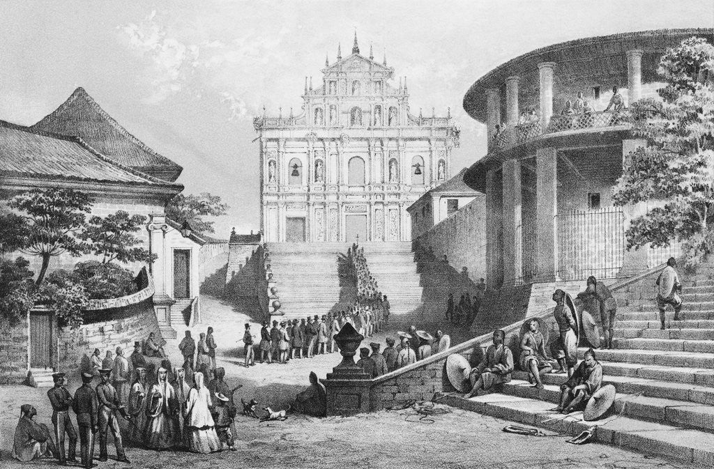 Detail of Worship At Jesuit Convent In China by Anonymous