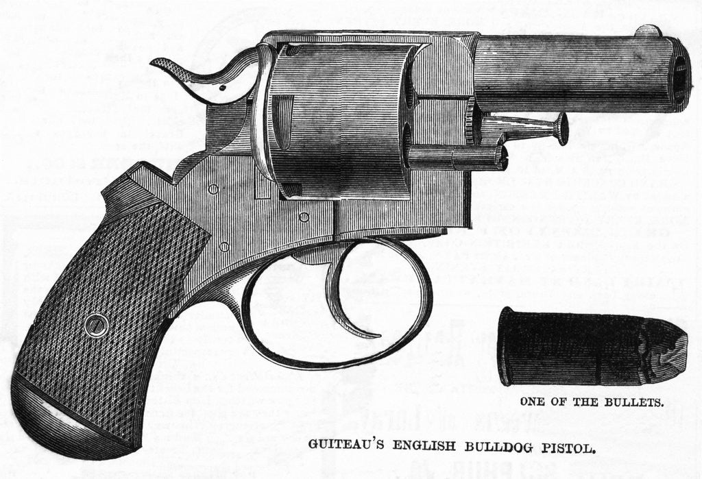 Detail of Guiteau's English Bulldog Pistol Engraving by Anonymous