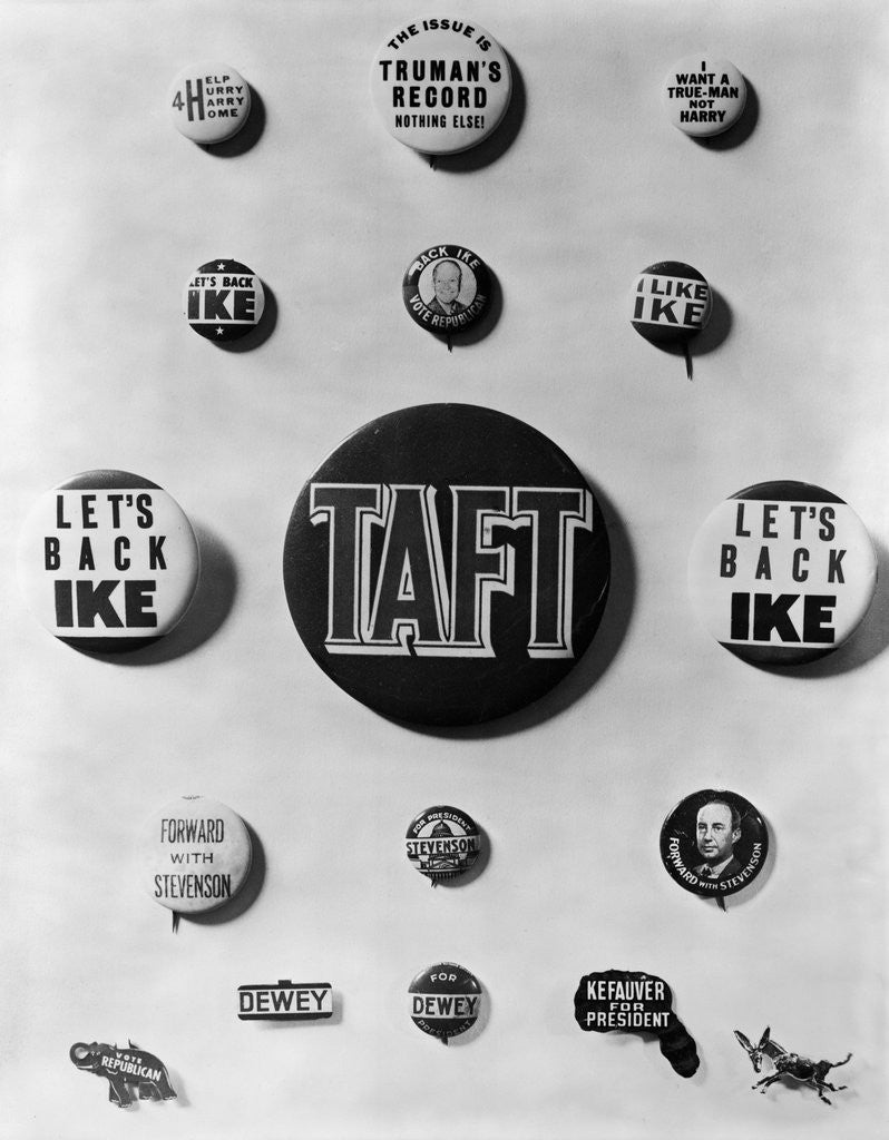 Detail of Assortment Of President Campaign Buttons by Anonymous