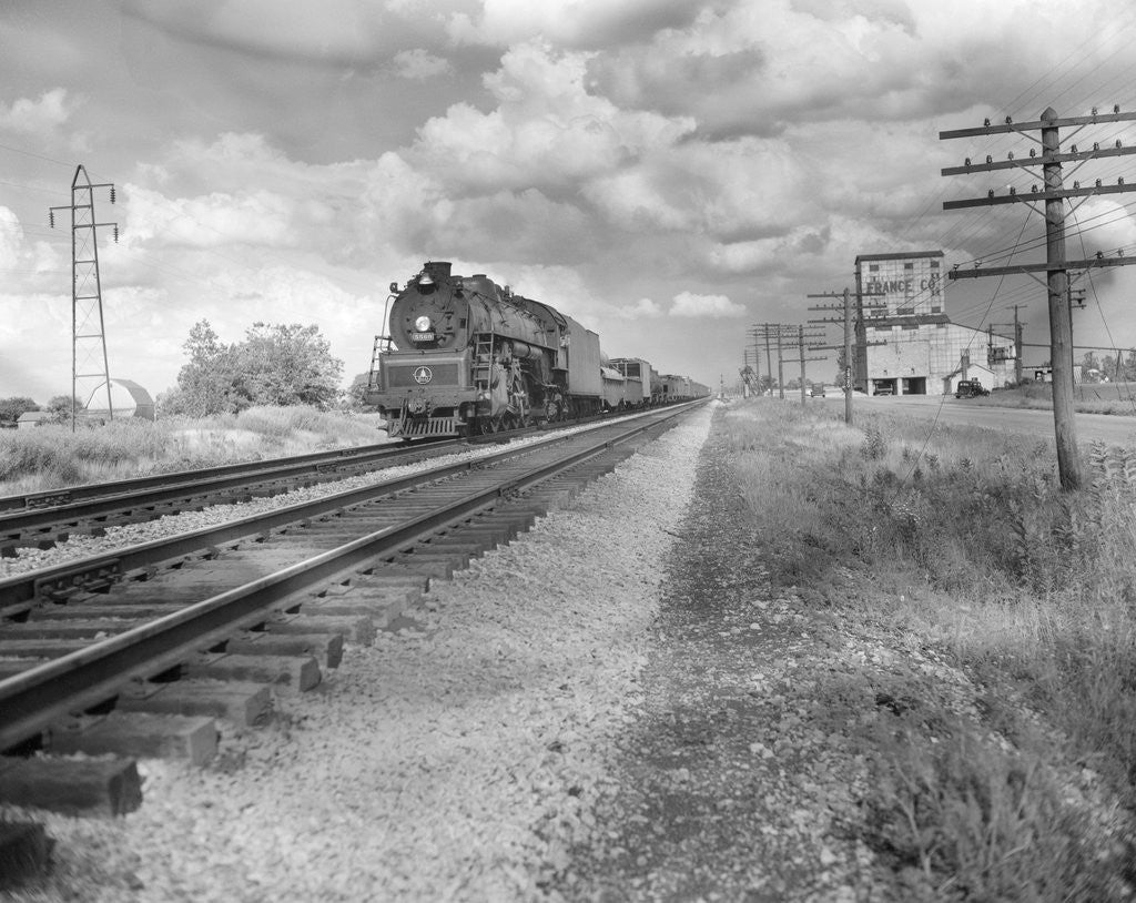Detail of Train Leaving Town by Corbis