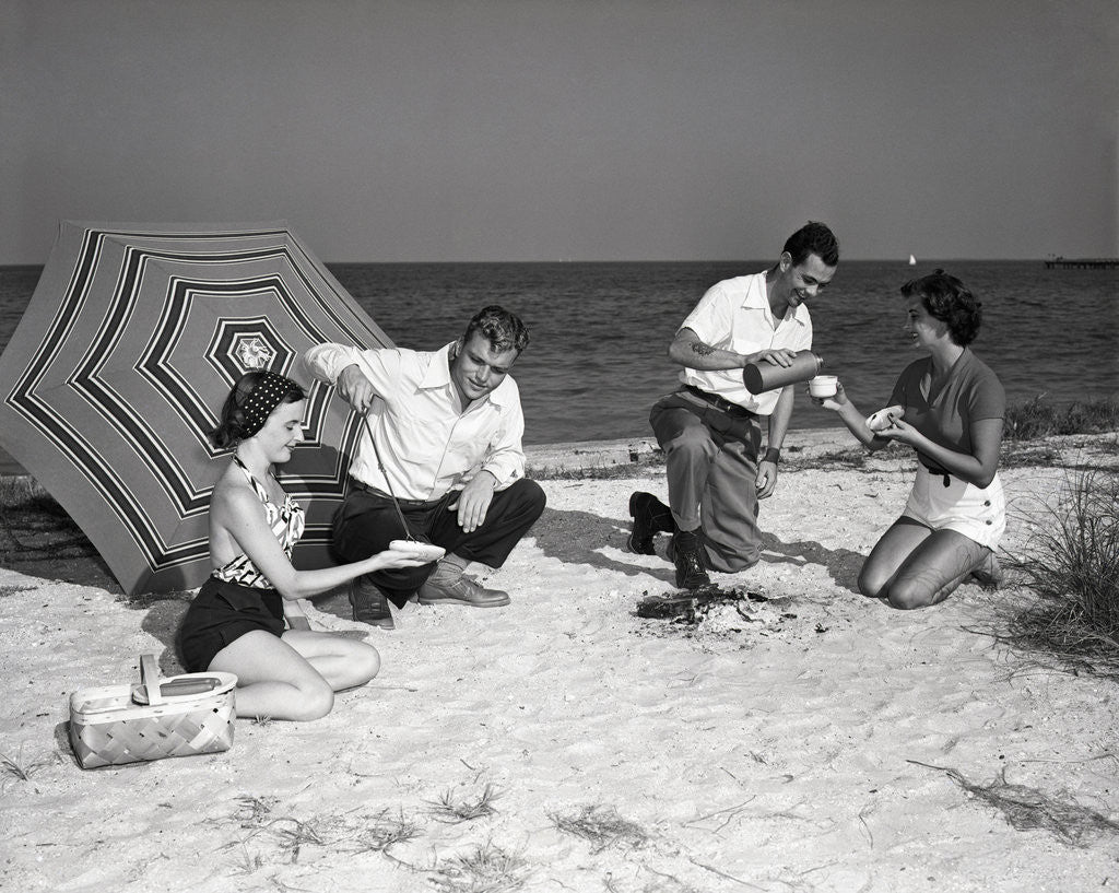 Detail of Picnic on the Beach by Corbis