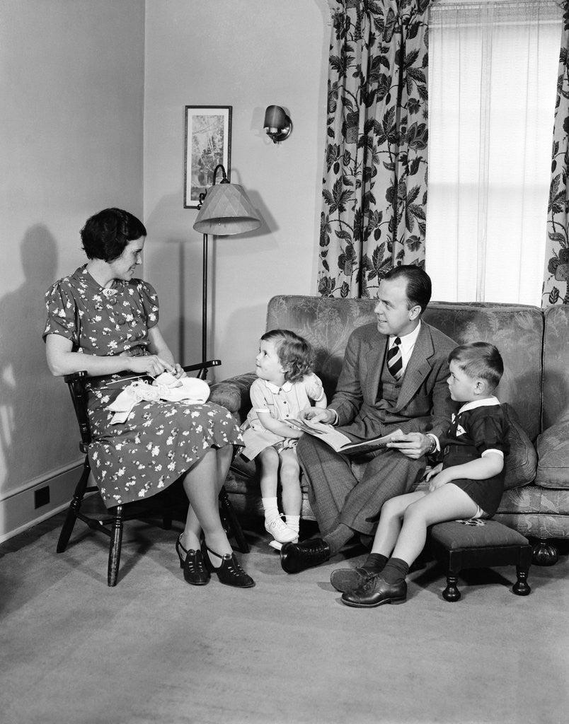 Detail of Family Group Photo - Ca. 1950 by Anonymous