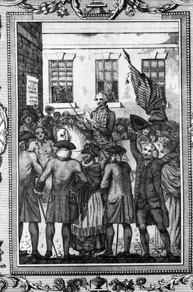 Detail of Colonists W/Declaration Of Independence by Anonymous