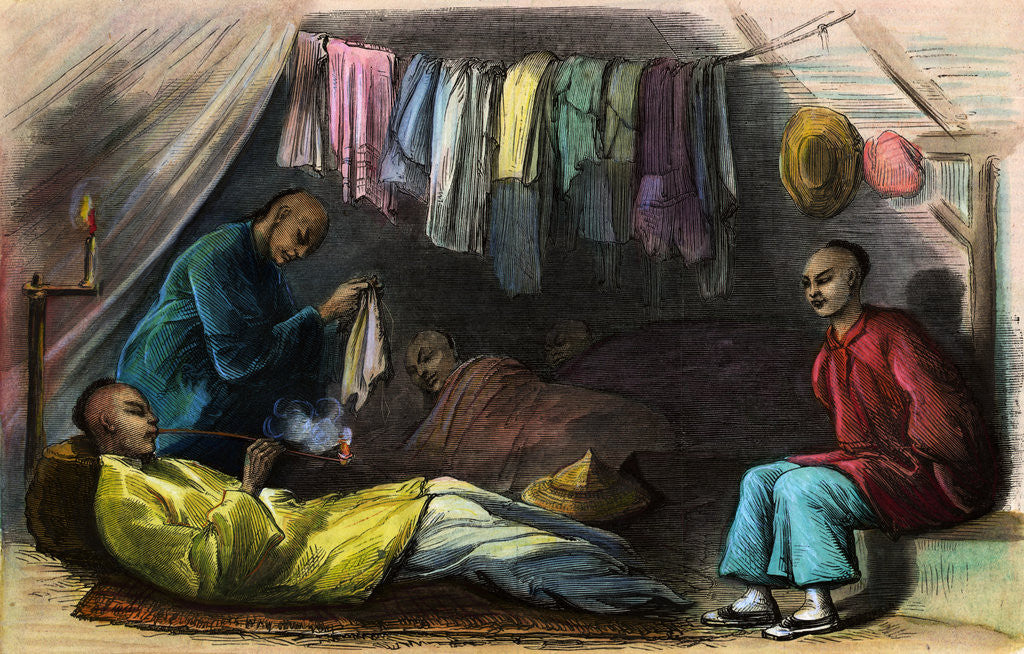 Detail of Chinese Tent Scene, At Night by Anonymous