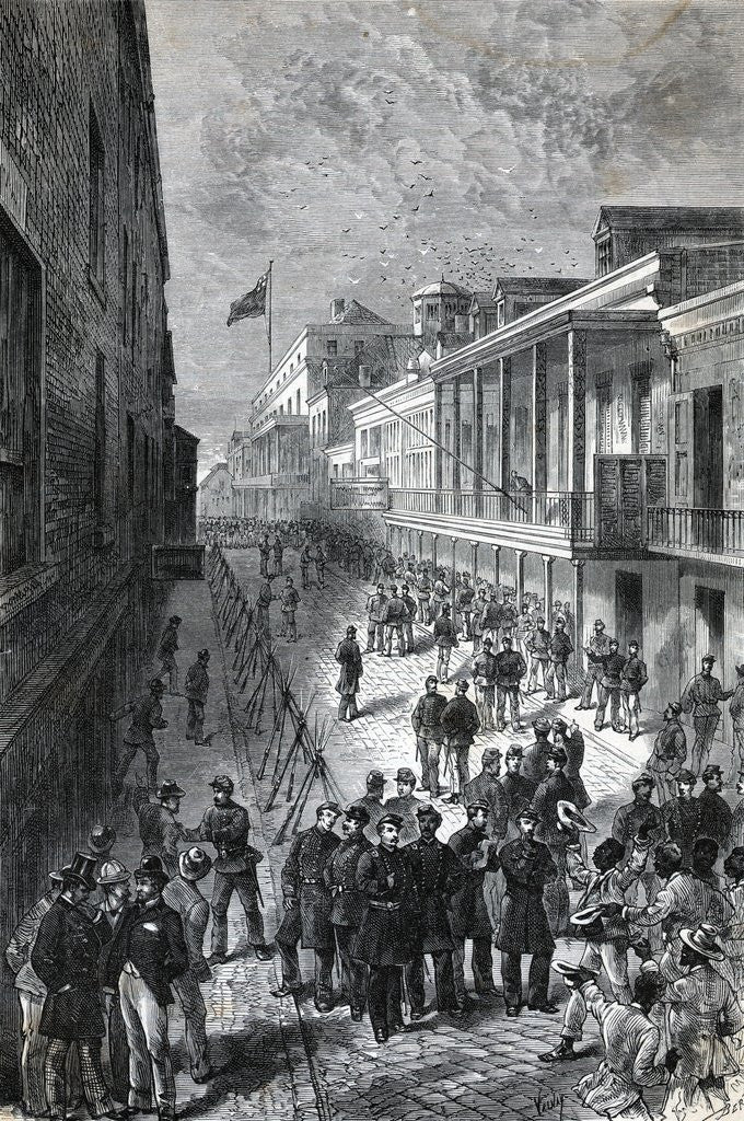 Detail of Troops Occupying St.Louis Street by Anonymous