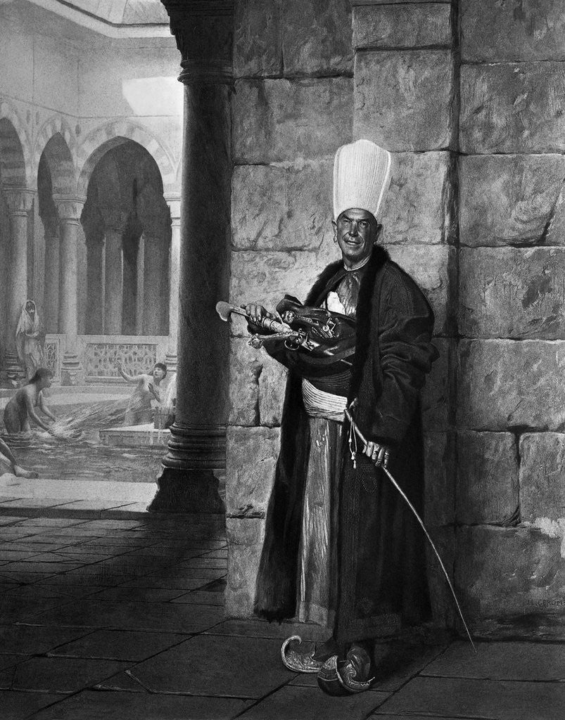 Detail of The Grand White Eunuch by Jean-Leon Gerome