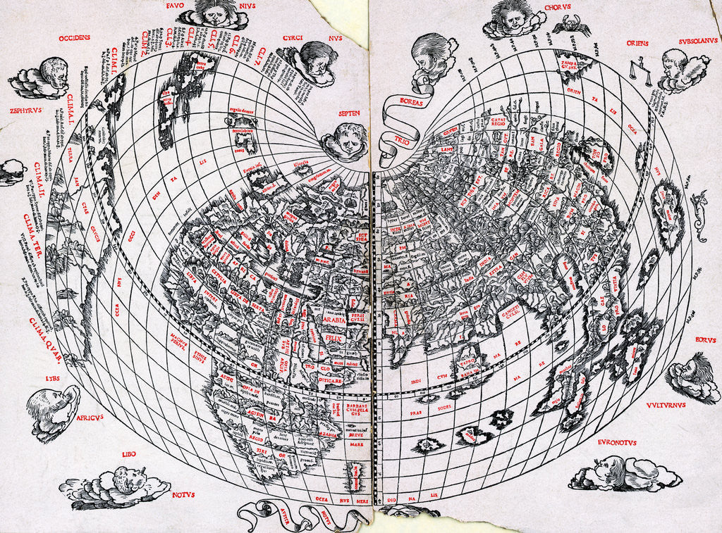 Detail of World Map Of North American Continent by Anonymous