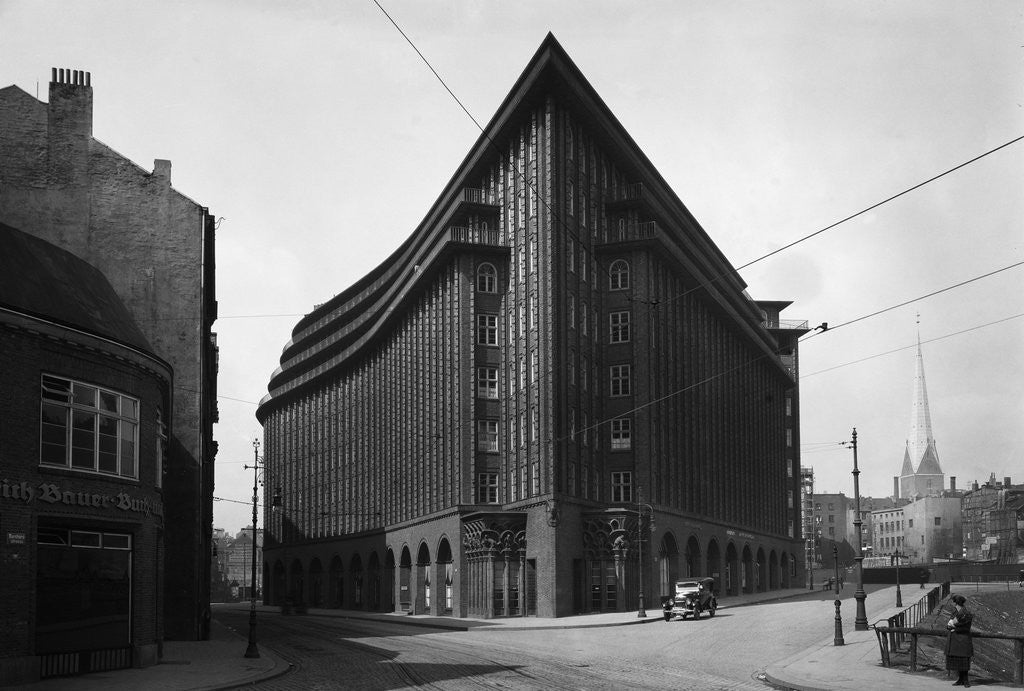 Detail of Streamlined Design of Chile House In Hamburg by Anonymous