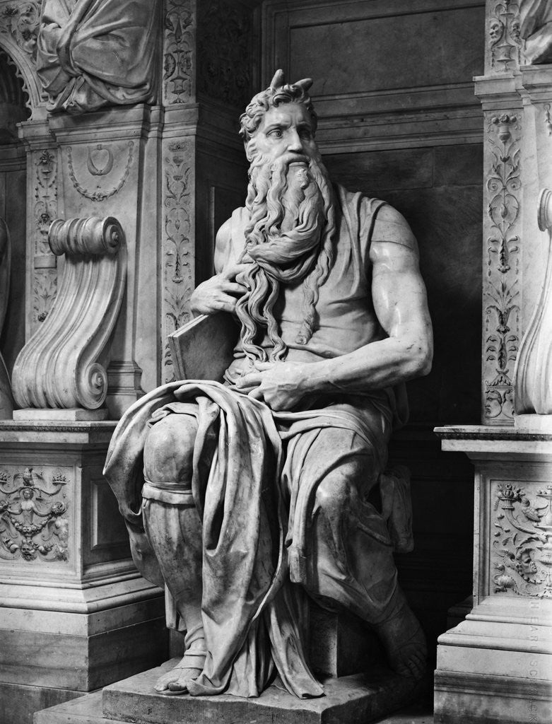 Detail of Moses by Michelangelo Buonarroti