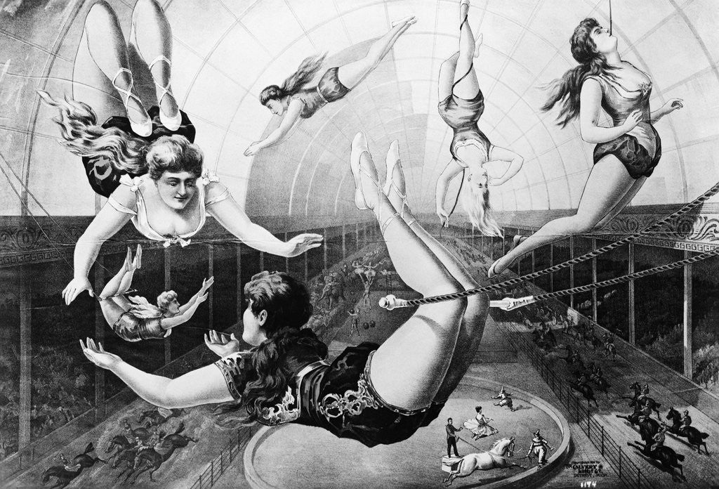 Detail of Poster Of Trapeze Artists 1890 by Corbis