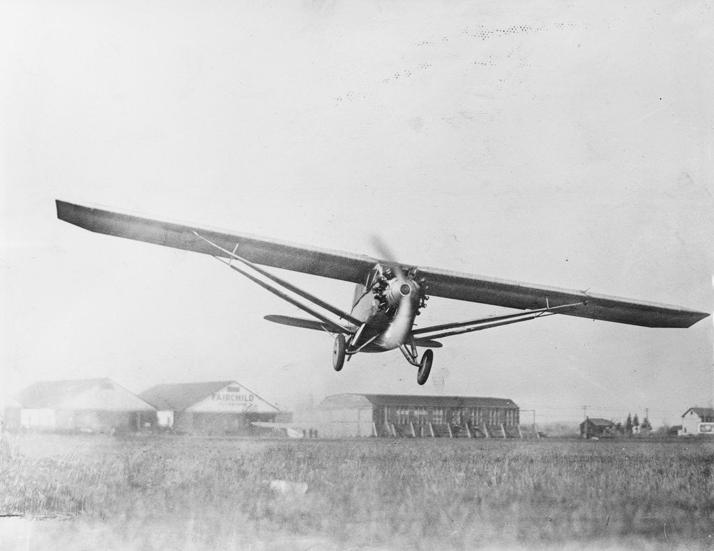 Detail of Airplane on Practice Flight Before Endurance Record Attempt by Anonymous