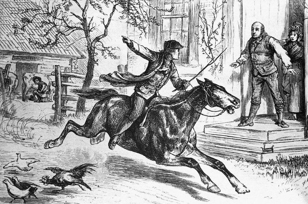 Detail of Illus. Of Paul Revere On Horseback by Anonymous