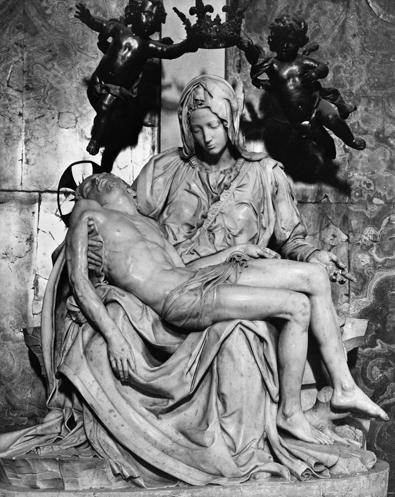 Detail of Pieta by Michelangelo