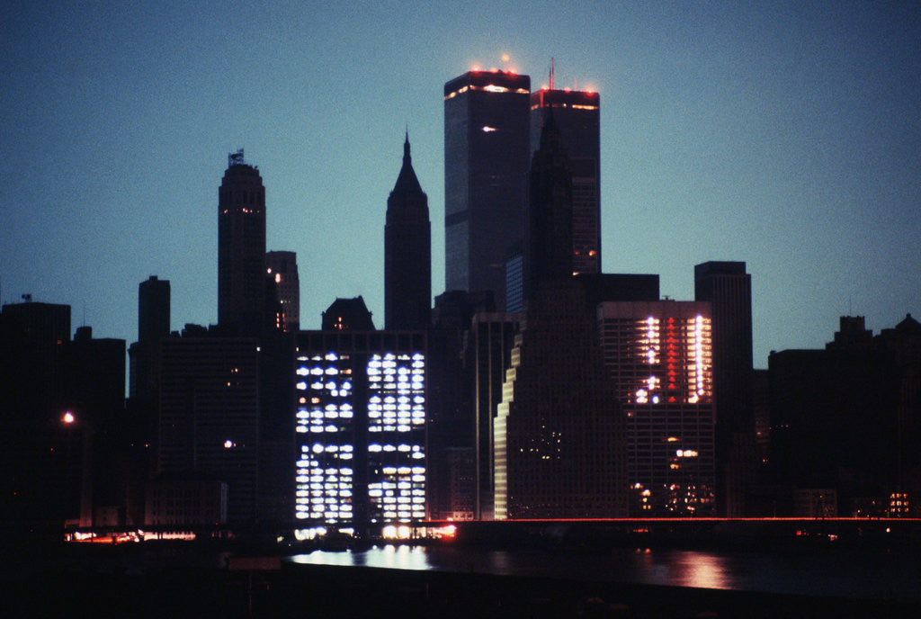 Detail of New York City Skyline During Blackout by Anonymous