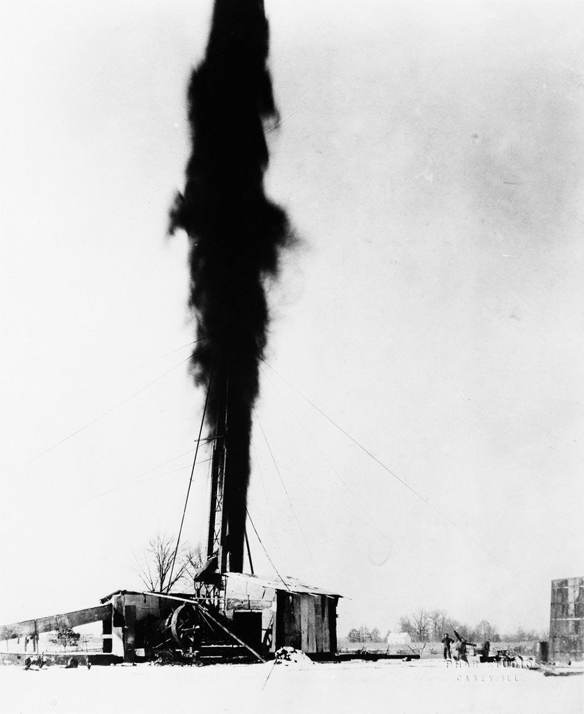 Detail of Spewing Oil Gusher by Anonymous