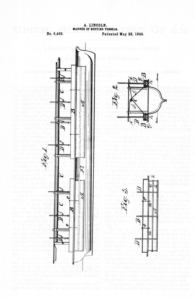 Detail of Schematic Drawing Lincolns Buoy Patent by Anonymous
