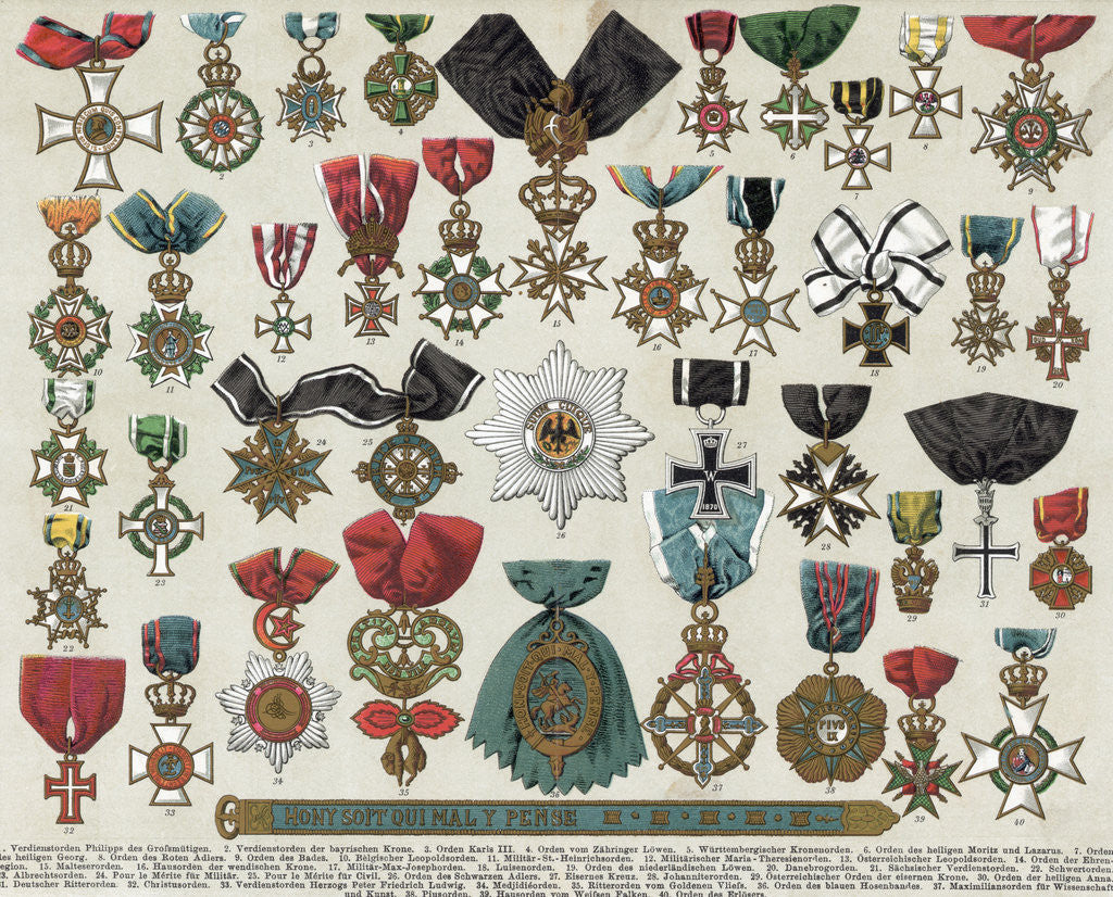 Detail of Forty German Medals by Corbis