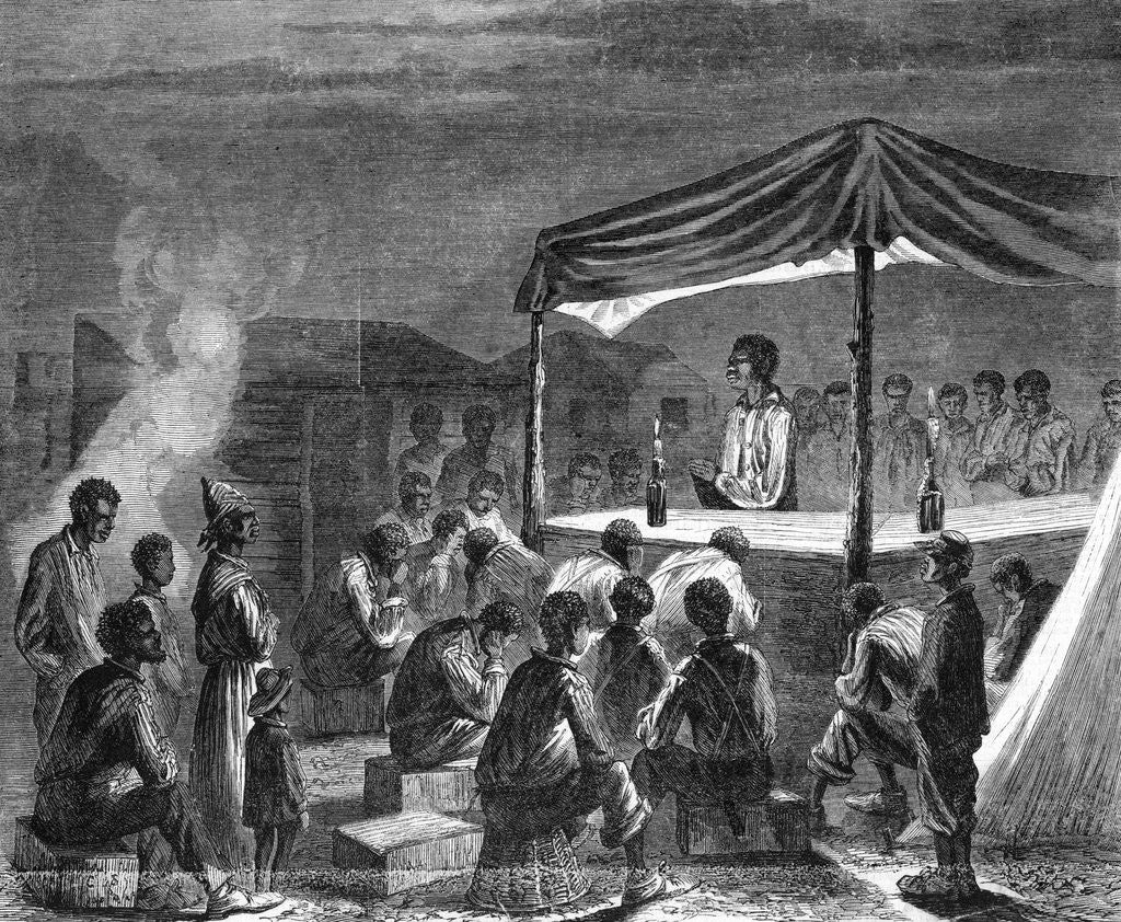 Detail of African Am Contraband Prayer Meeting by Anonymous