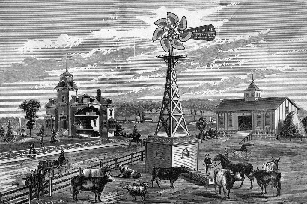 Detail of The Iron Turbine Wind Engine Windmill by Anonymous