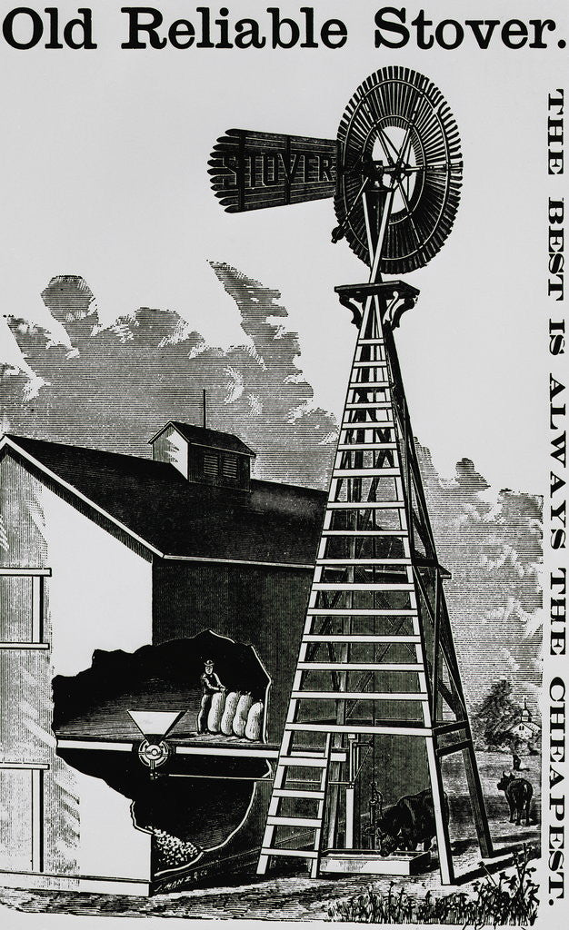 Detail of Stover Windmill Barn Cut Out Worker by Anonymous