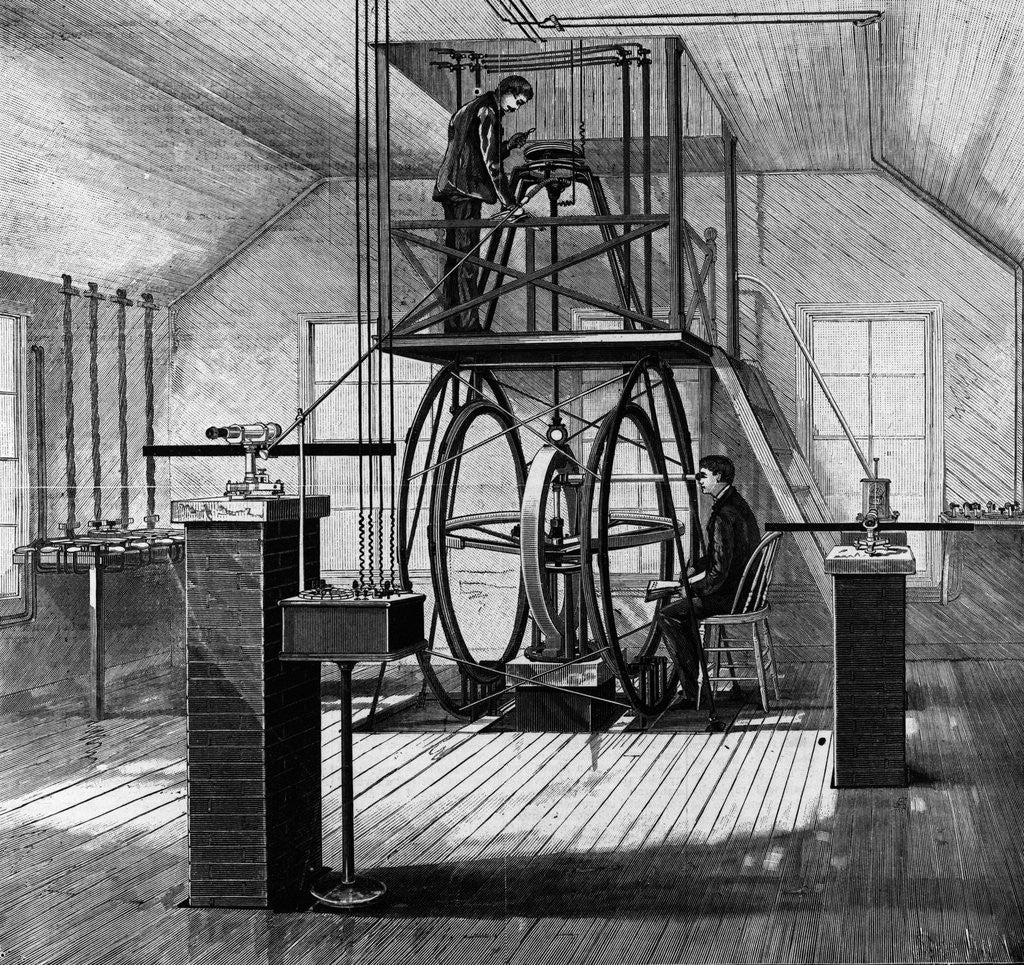 Detail of Illustration of Tangent Galvanometer by Anonymous