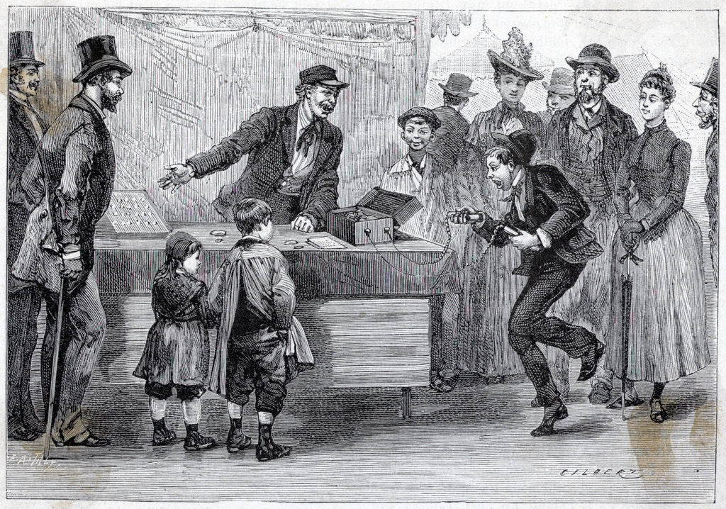 Detail of Boy Jumping From Electric Shock Experime by Anonymous