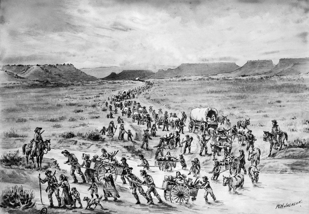 Detail of Emigrants Heading West by Anonymous