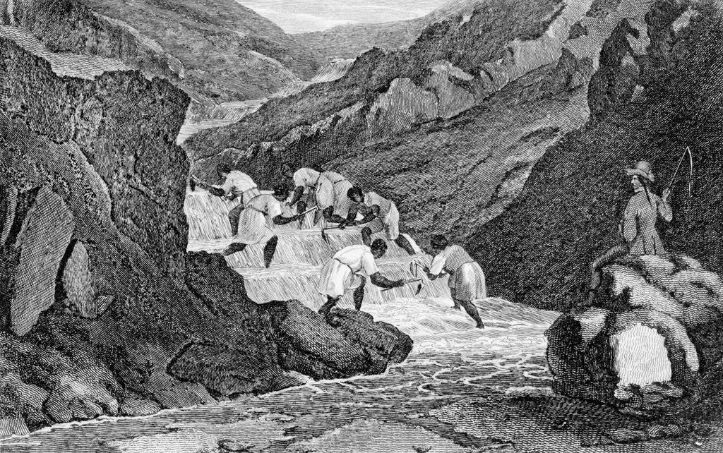 Detail of Manner Of Washing Gold In The Mountains by Anonymous