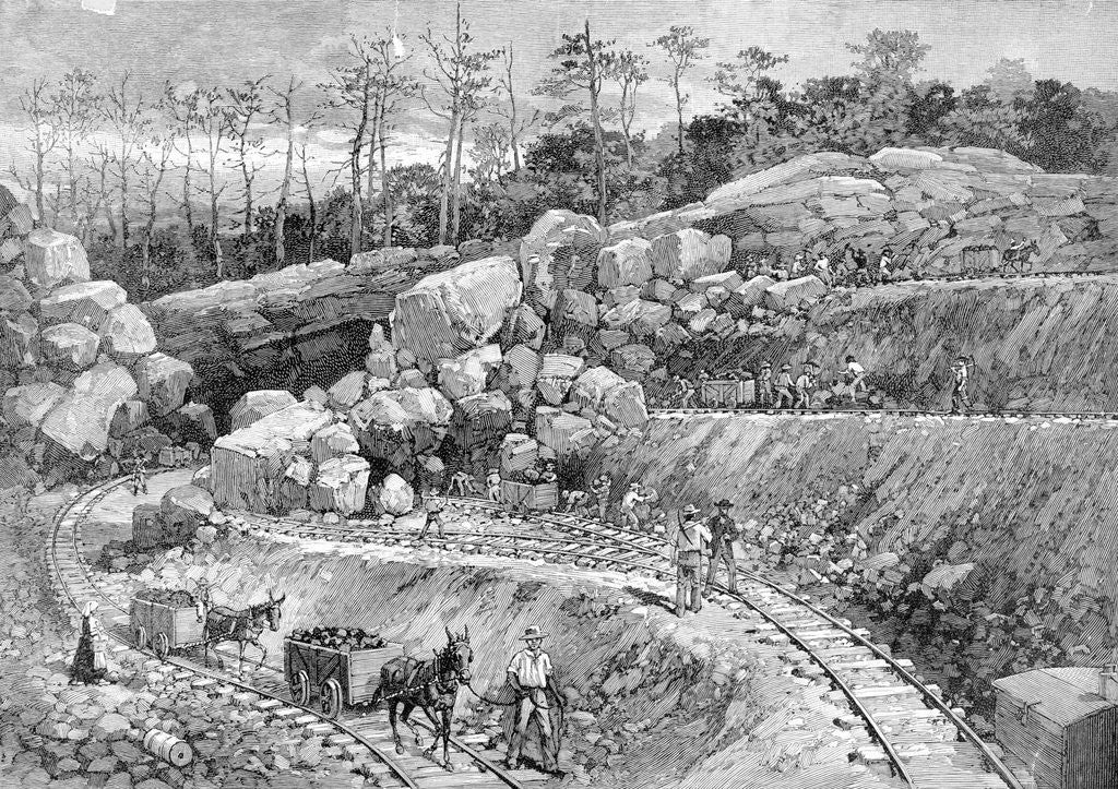 Detail of Mining On A Surface Cut In Al; Illus by Anonymous