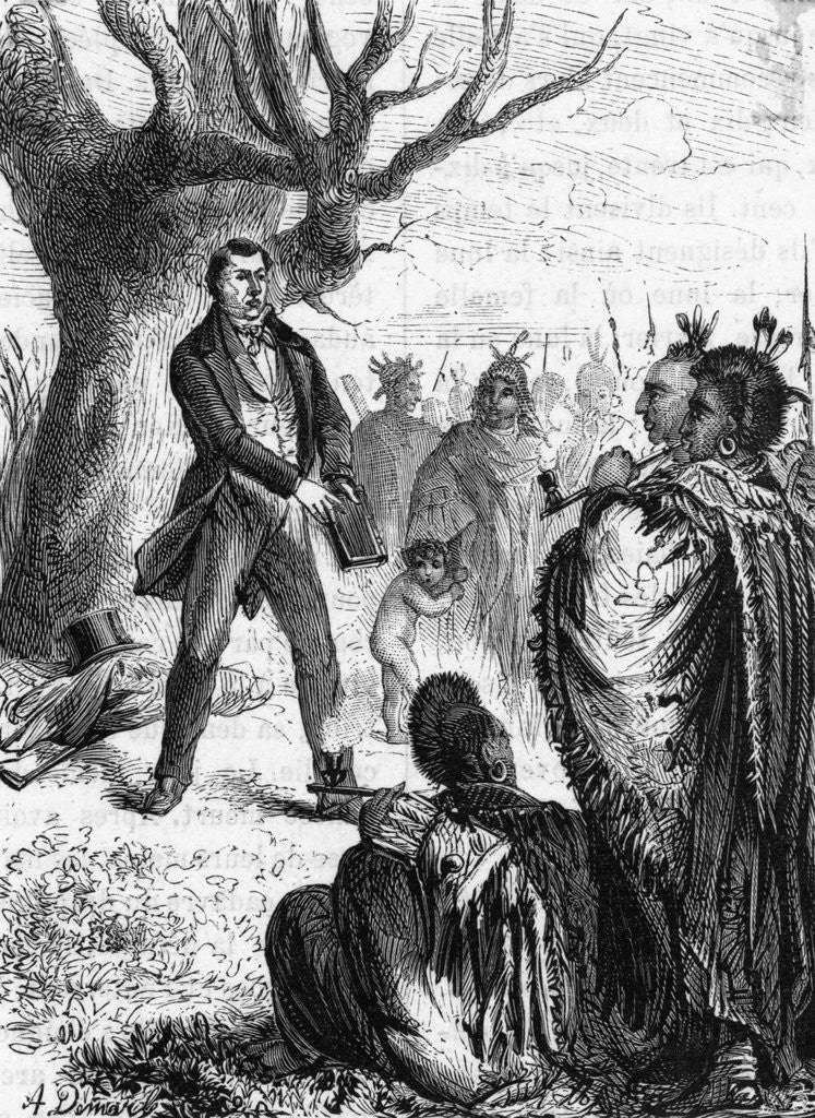Detail of Joseph Smith Preaching To Nat. Americans by Anonymous