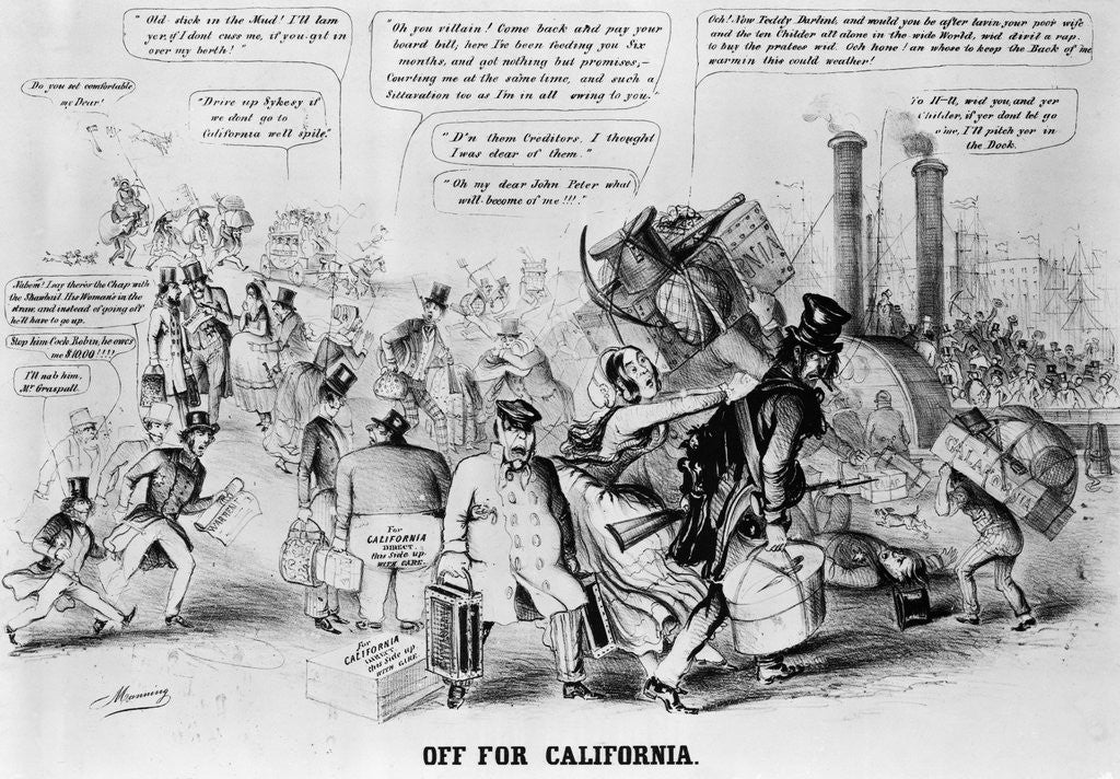 Detail of Off To California, Gold Fever by Anonymous