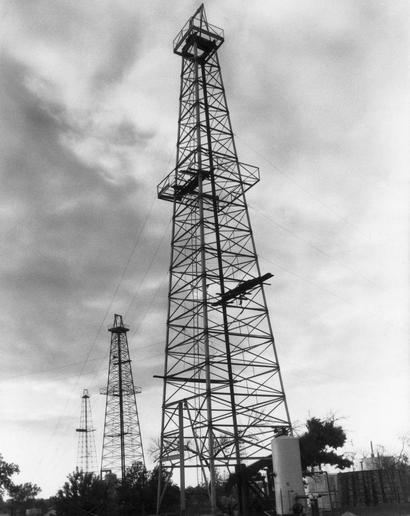 Detail of Oil Wells In Oklahoma by Anonymous