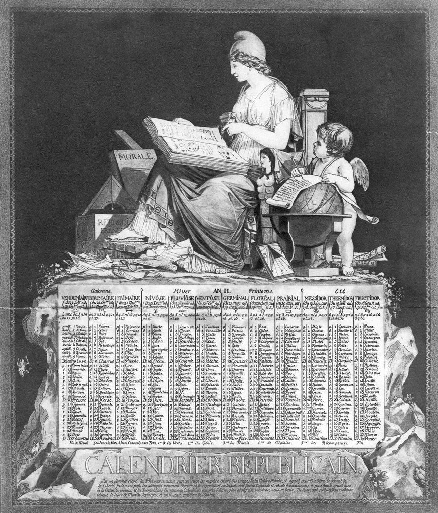 Detail of French Republican Calendar by Corbis