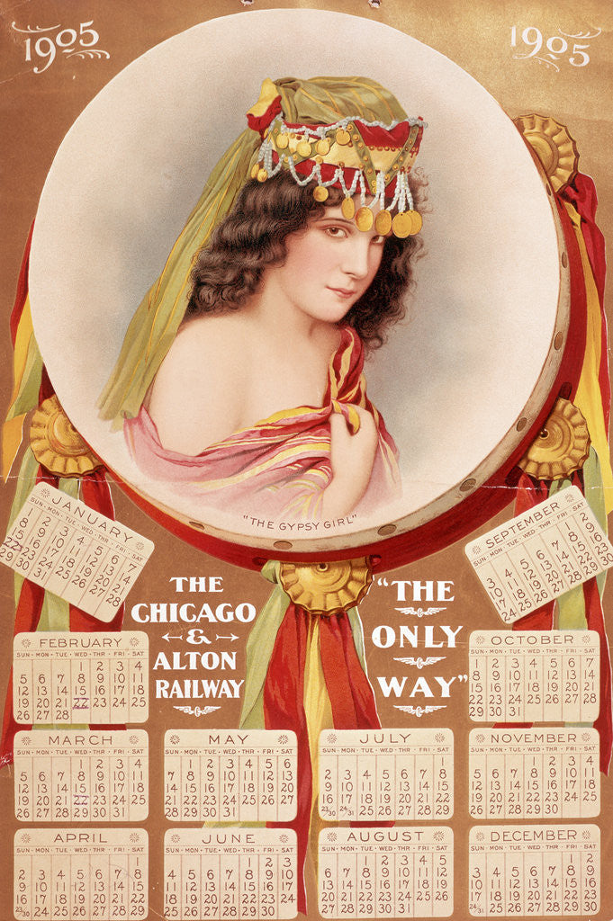 Detail of Calendar From Chicago And Alton Railroad by Anonymous