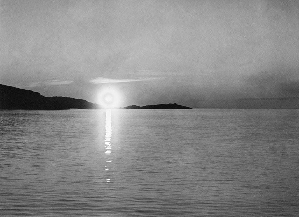 Detail of Midnight Sun Over Water by Anonymous
