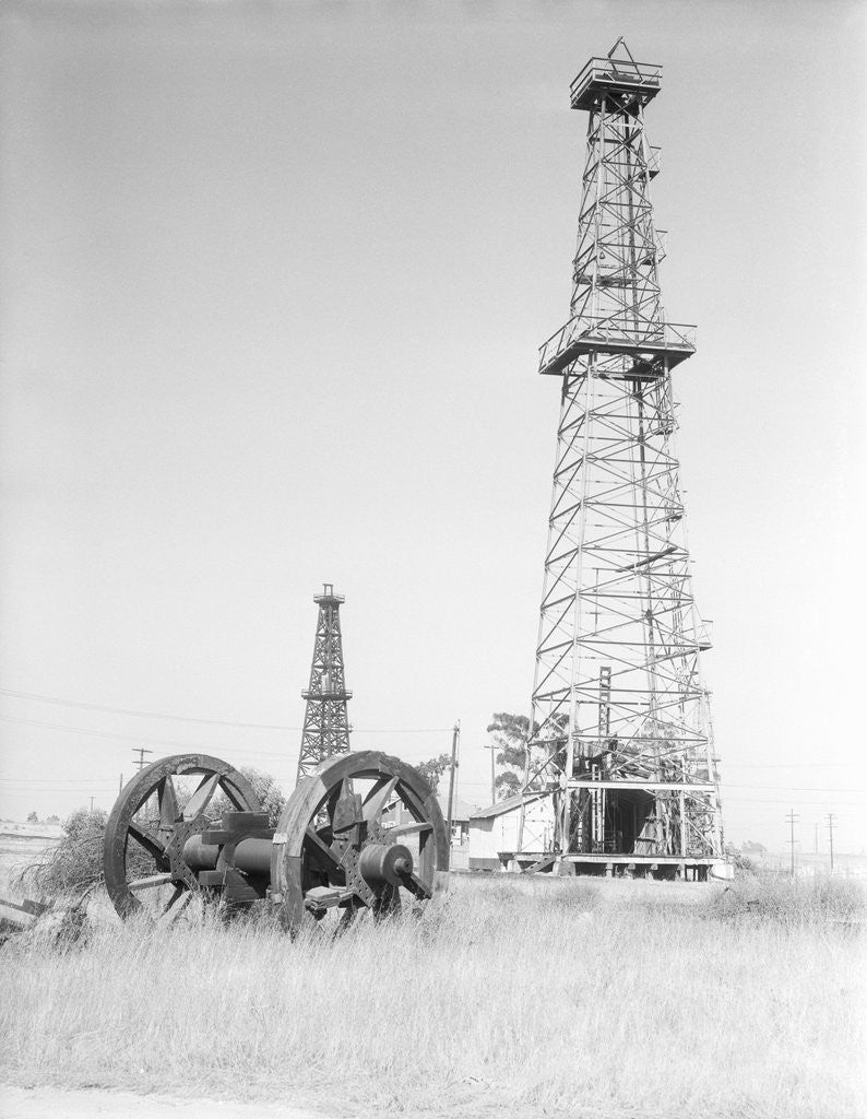Detail of Oil Derricks In Field by Anonymous