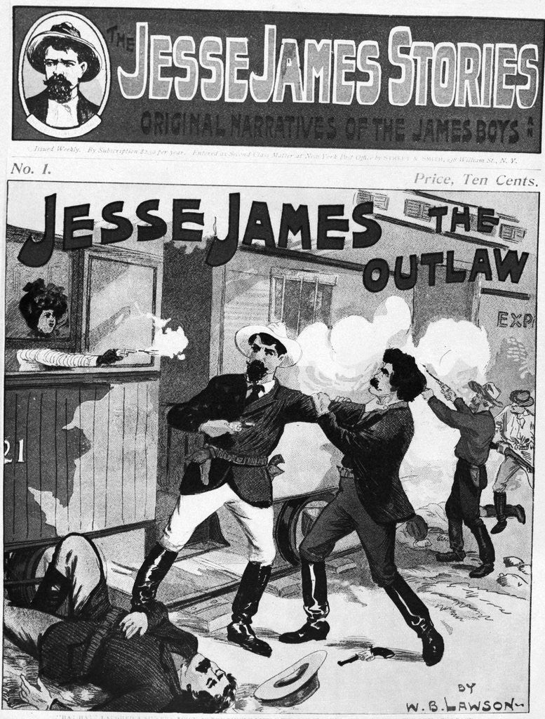 Detail of Cover Illus. Of Jesse James Gunfight by Anonymous