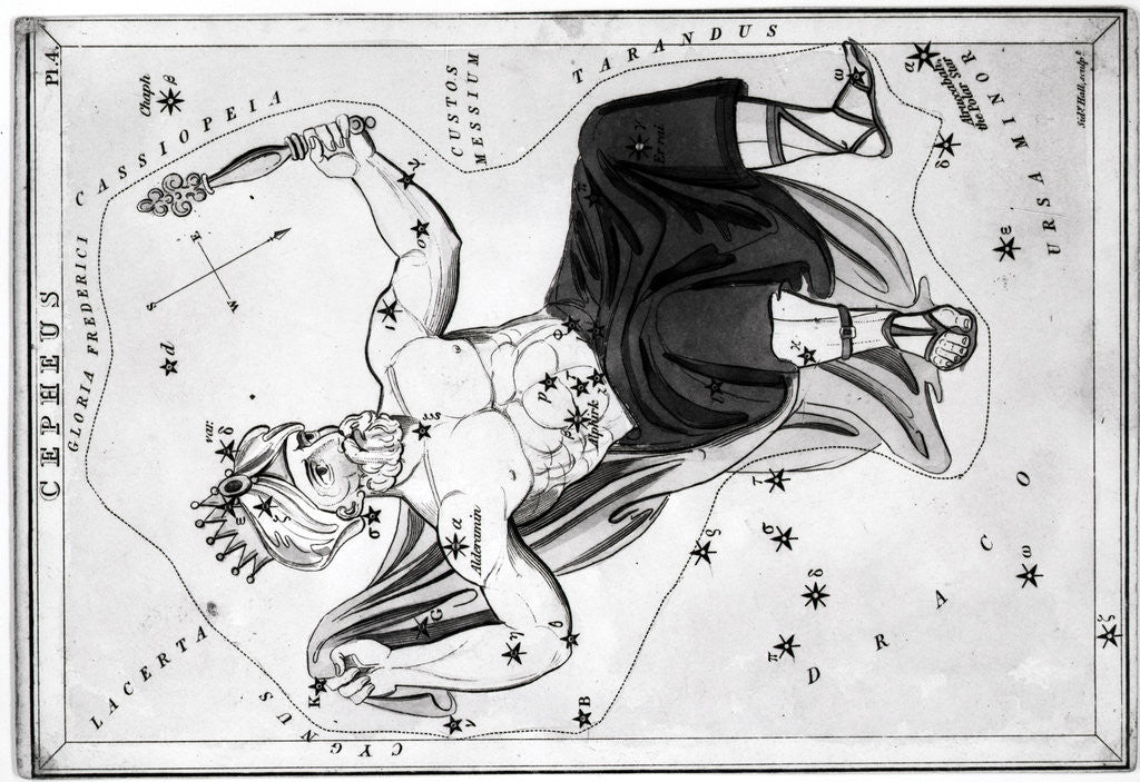 Detail of Engraving Of Cepheus Constellation by Anonymous